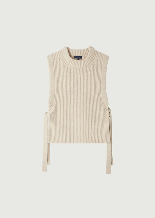 Firmus Sleeveless Jumper in Ecru from SOEUR at Edito boutique Firmus Sleeveless Jumper in Ecru from SOEUR at Edito boutique