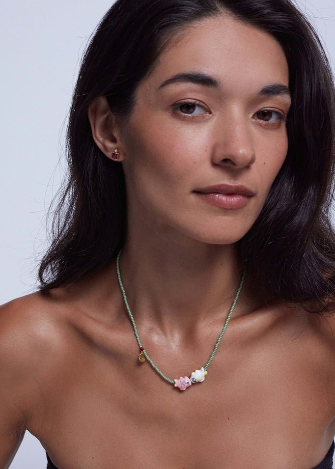 Fish'n Kiss Necklace from ANNI LU at Edito boutique