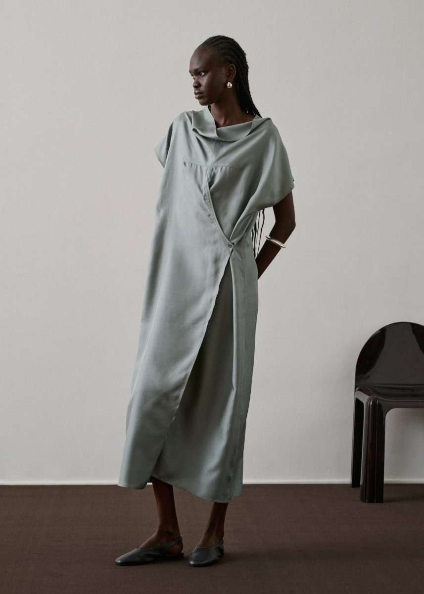 Foggia Dress in Ice Blue from SOEUR at Edito boutique