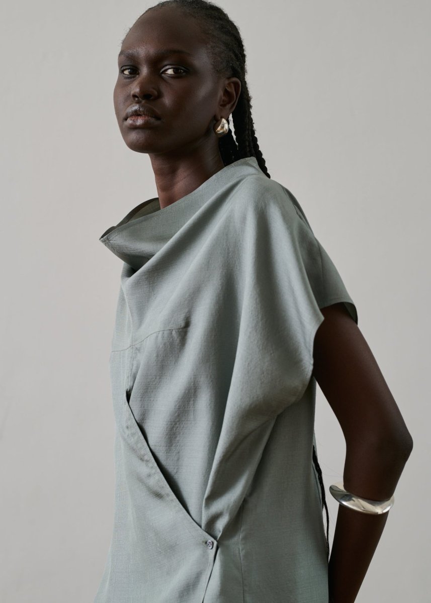 Foggia Dress in Ice Blue from SOEUR at Edito boutique