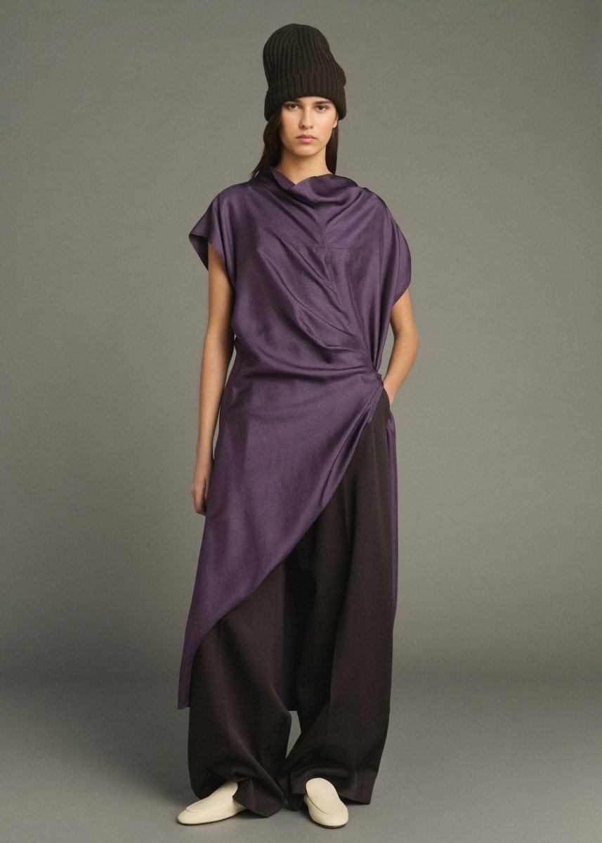 Foggia Silk Dress in Purple from SOEUR at Edito Boutique