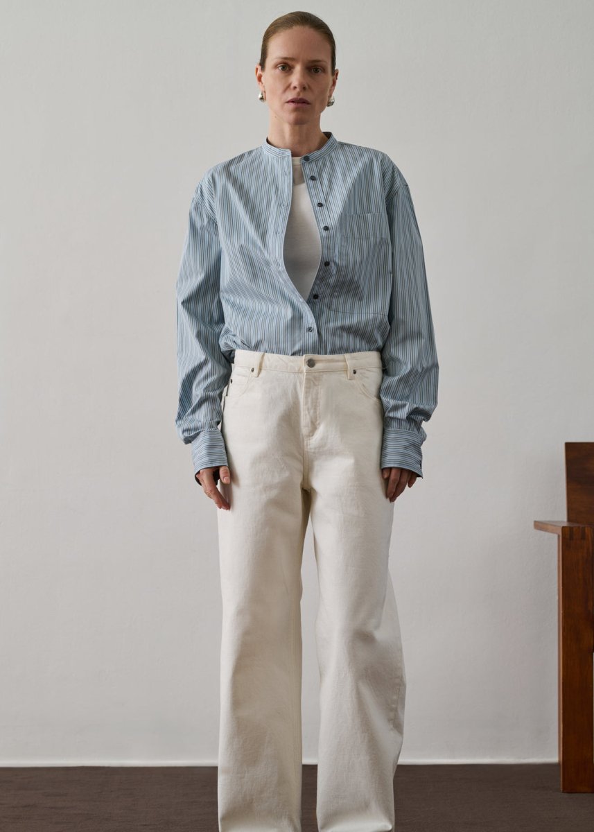Formentera Shirt in Sky/Black from SOEUR at Edito boutique