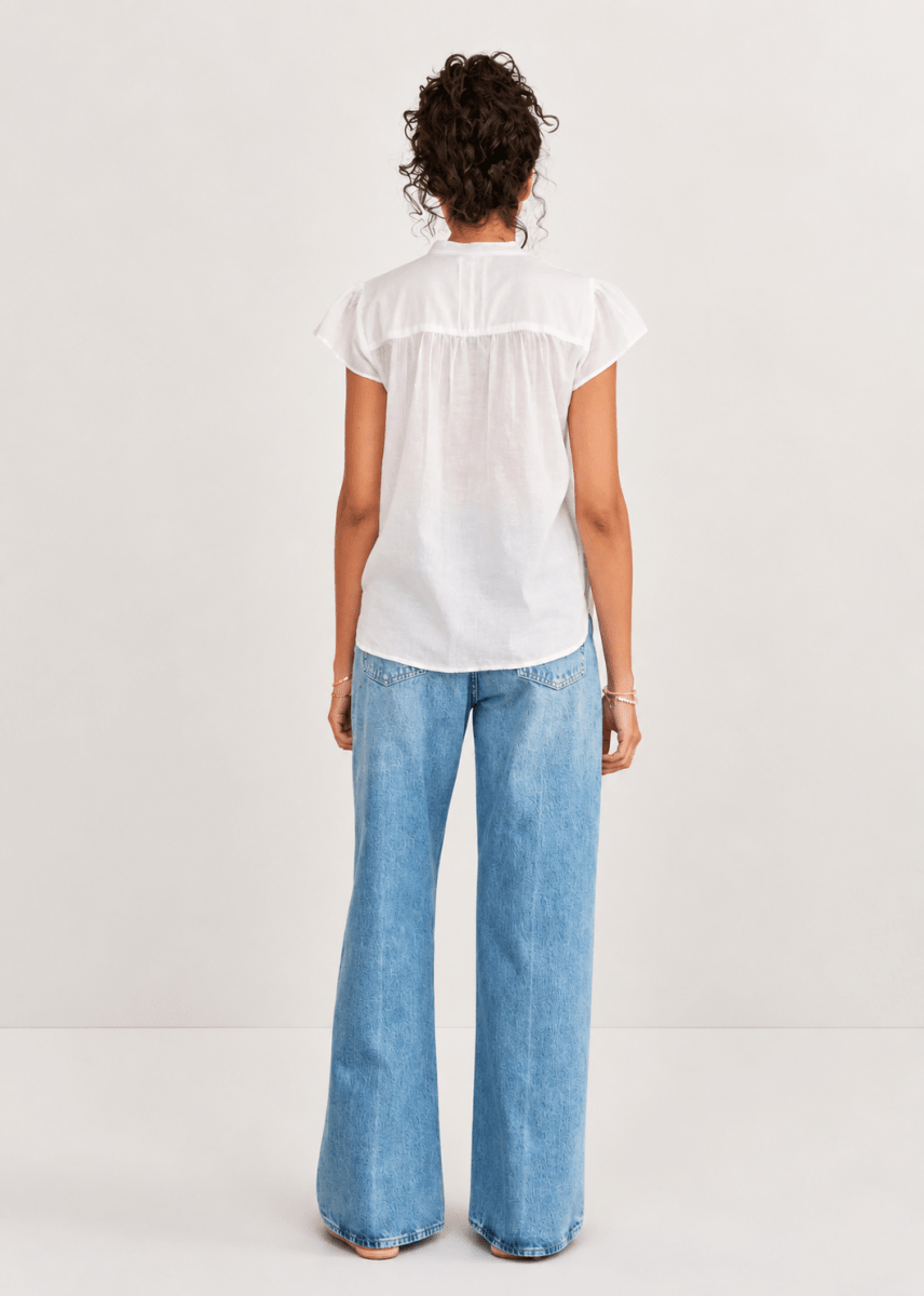 Freya Short Sleeve Top in White from M.A.B.E at Edito Boutique