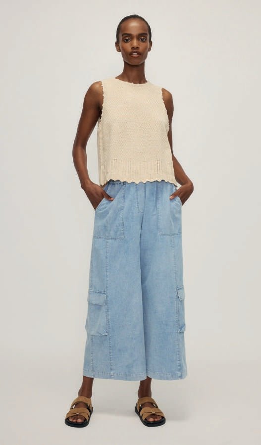 Genesis Top in Cream from MELISSA NEPTON at Edito boutique