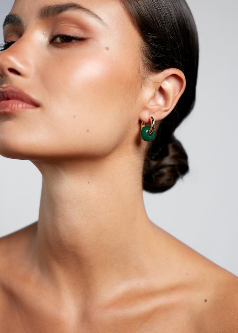 Glazed Donut Hoops in Jungle Fever from ANNI LU at Edito boutique