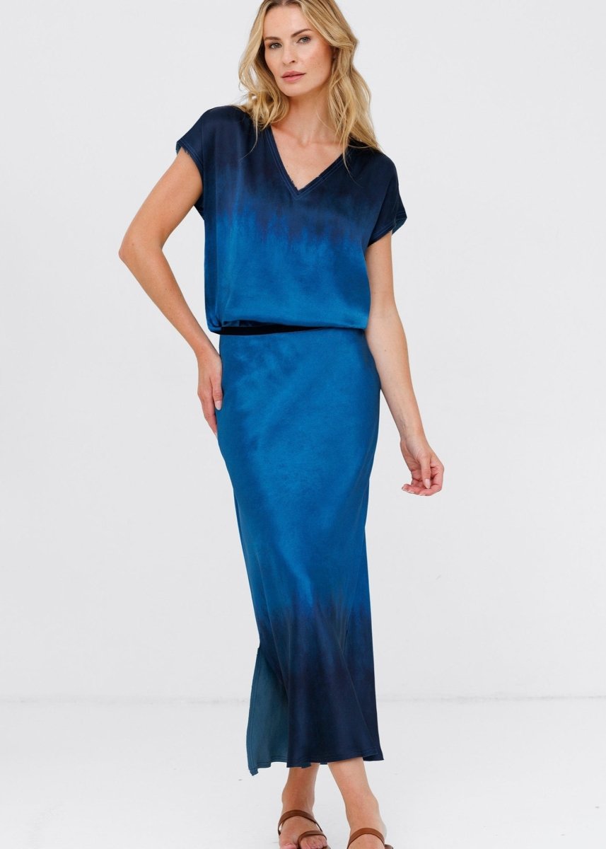 Go Long For it Skirt in Blue from GO SILK at Edito boutique