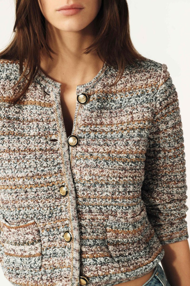 Guspa Cardigan in Beige from BA&SH at Edito boutique