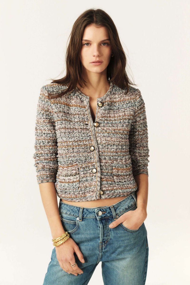 Guspa Cardigan in Beige from BA&SH at Edito boutique
