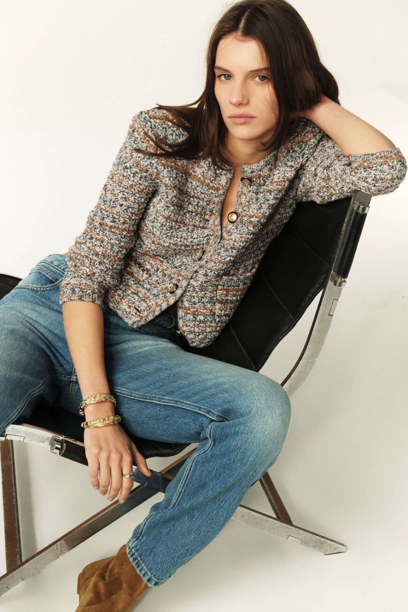 Guspa Cardigan in Beige from BA&SH at Edito boutique