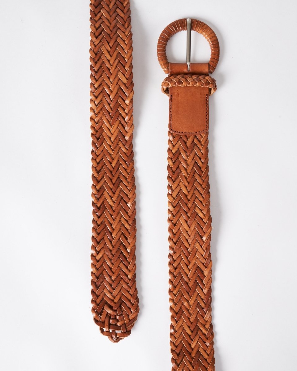 Handwoven Belt Tan from DRAGON DIFFUSION at Edito boutique
