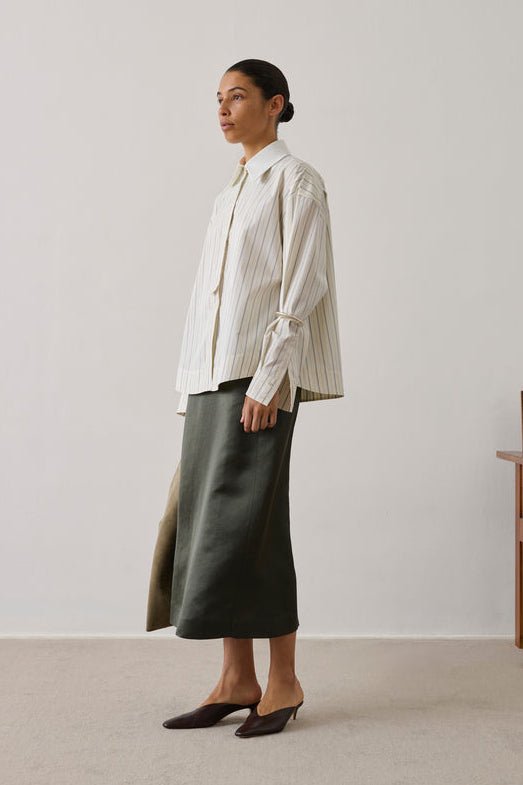 Idesia Shirt in Ecru/Blue from SOEUR at Edito boutique