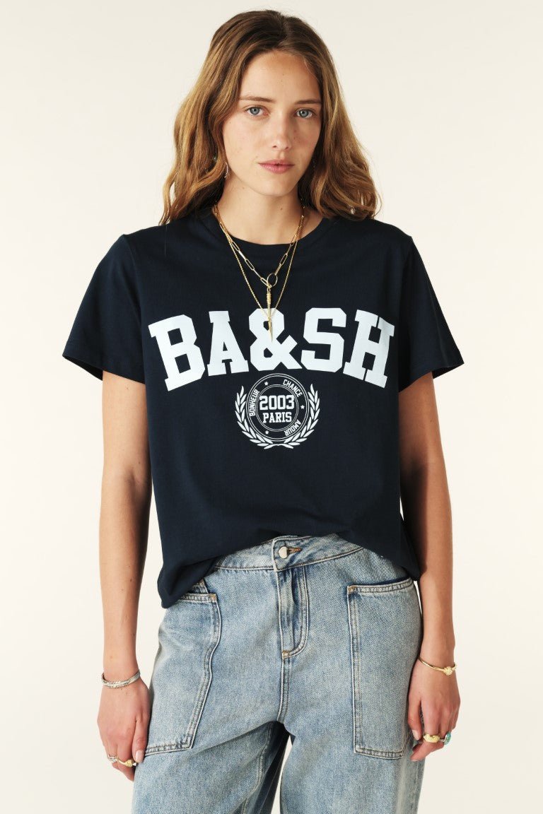 Ioni T-Shirt in Navy from BA&SH at Edito boutique