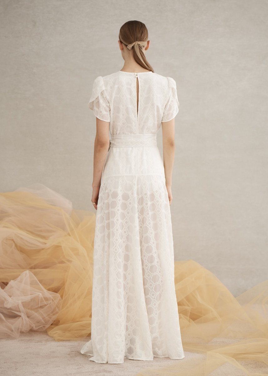 Isabella Maxi Dress in White from LUXE DE VALENTINA at Edito boutique