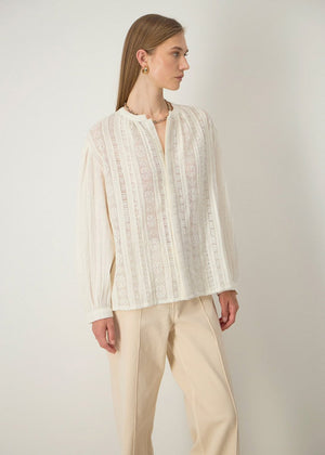 Isolde Lace Shirt in Sand from STELLA FOREST at Edito boutique