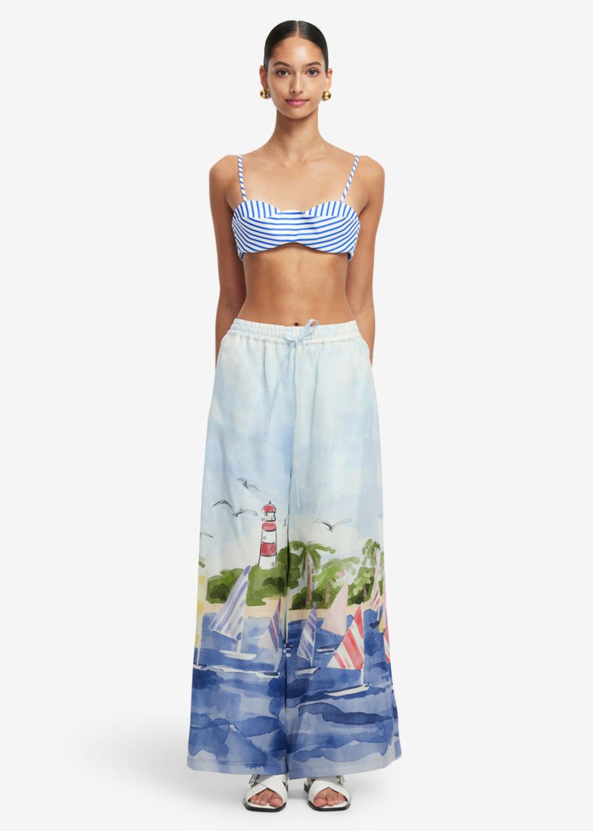 Jamie Wide Leg Pants in Nautical from LEO LIN at Edito boutique Jamie Wide Leg Pants in Nautical from LEO LIN at Edito boutique