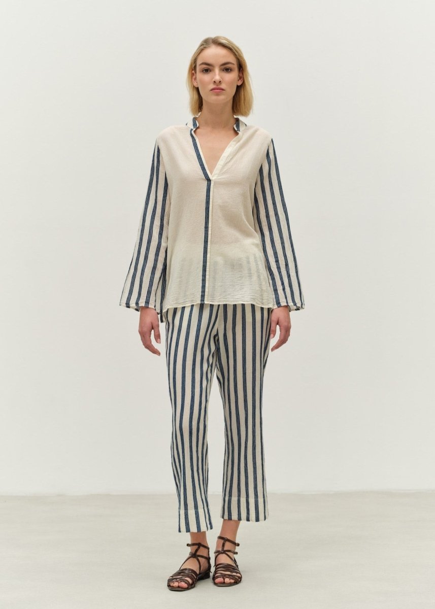Jolly Pant in Ecru/Navy from DEVOTION TWINS at Edito boutique