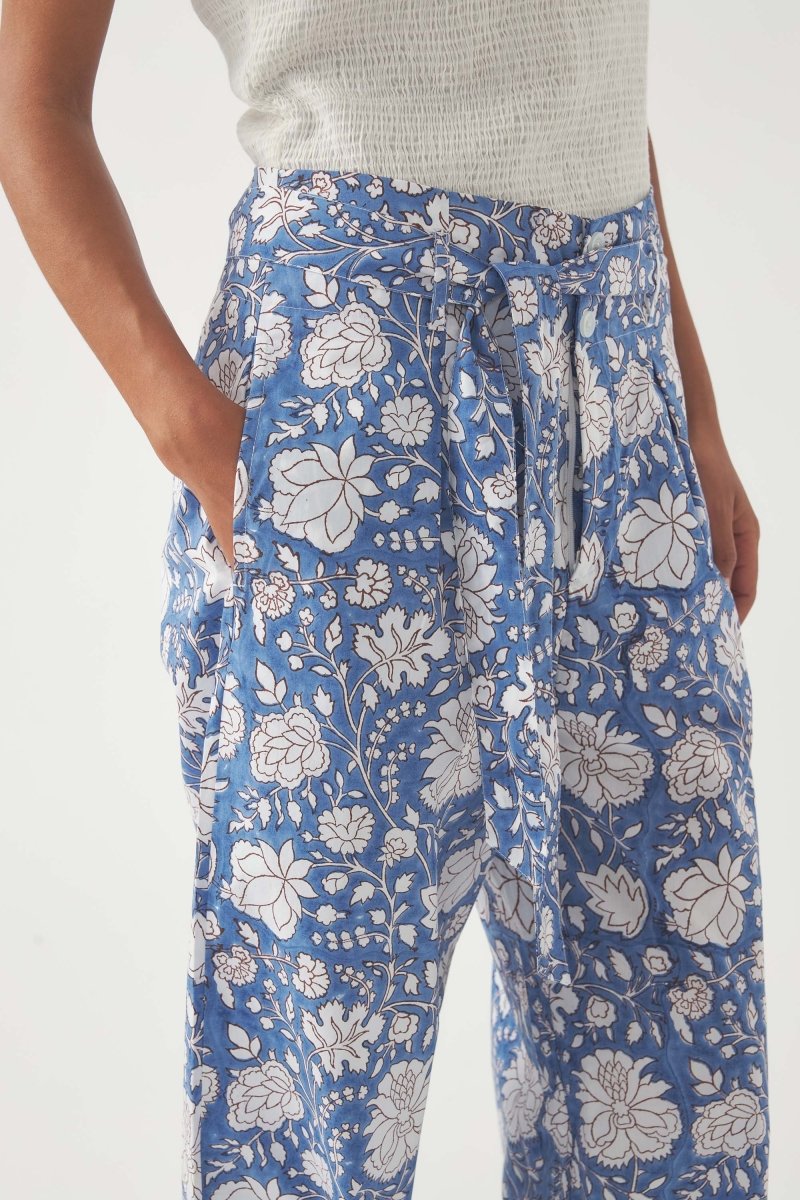 June Trousers in Blue from ANTIK BATIK at Edito boutique
