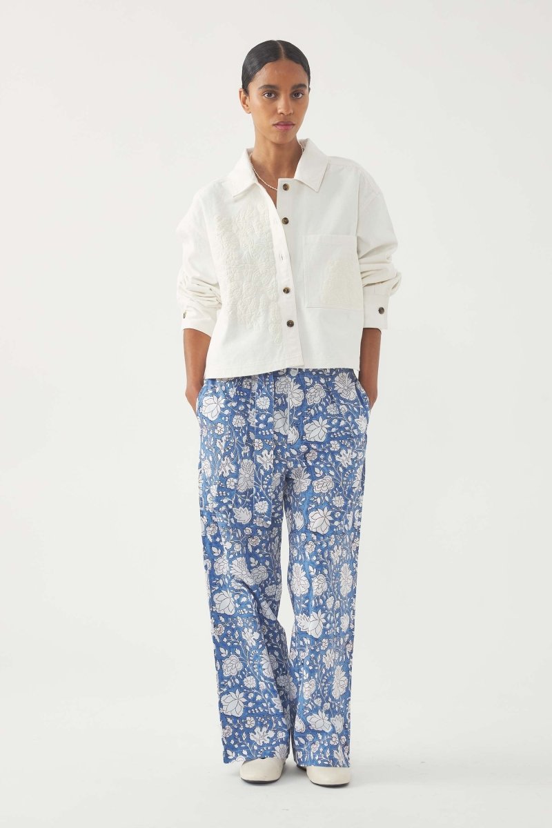 June Trousers in Blue from ANTIK BATIK at Edito boutique