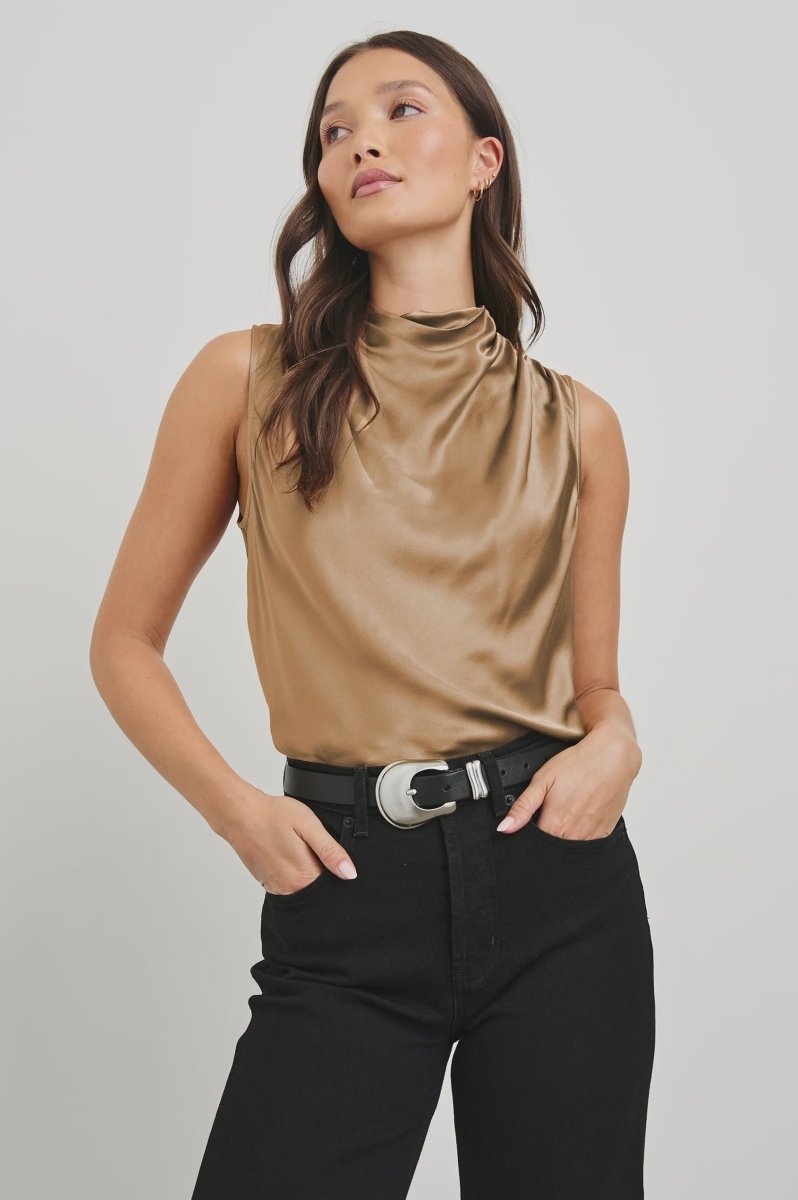Kaleen Woven Top in Camel from RAILS at Edito boutique