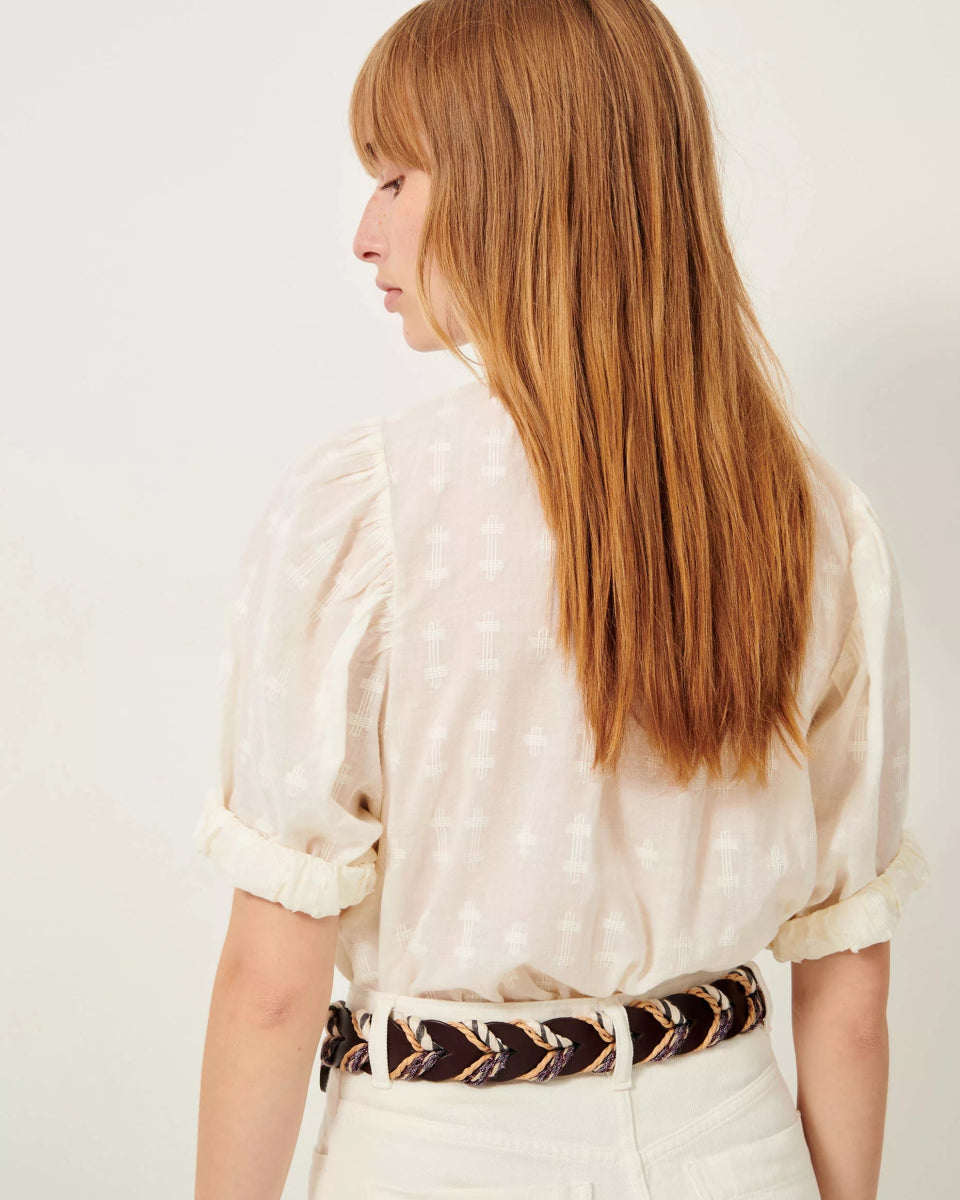 Kimia Blouse in White from SESSUN at Edito boutique