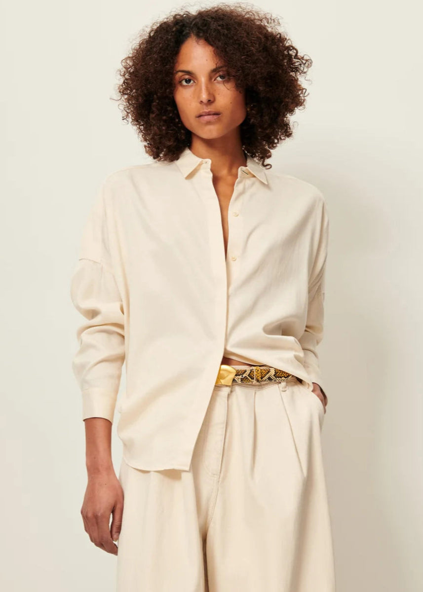 Lady D Shirt in Fleur de Sel from SESSUN at Edito boutique