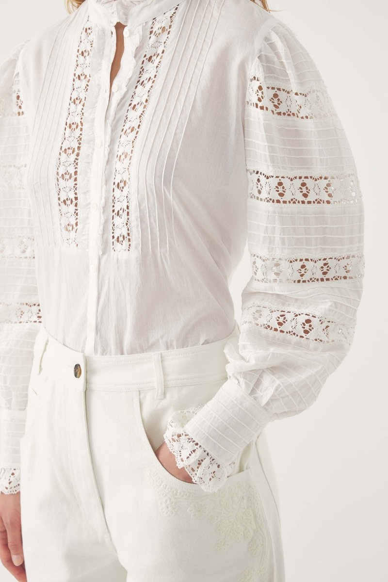 Lena blouse in White from ANTIK BATIK at Edito boutique