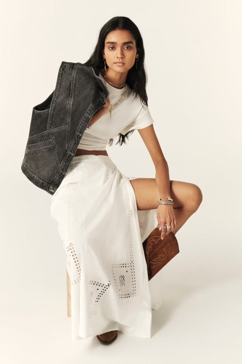Lermaid Midi Skirt from BA&SH at Edito boutique