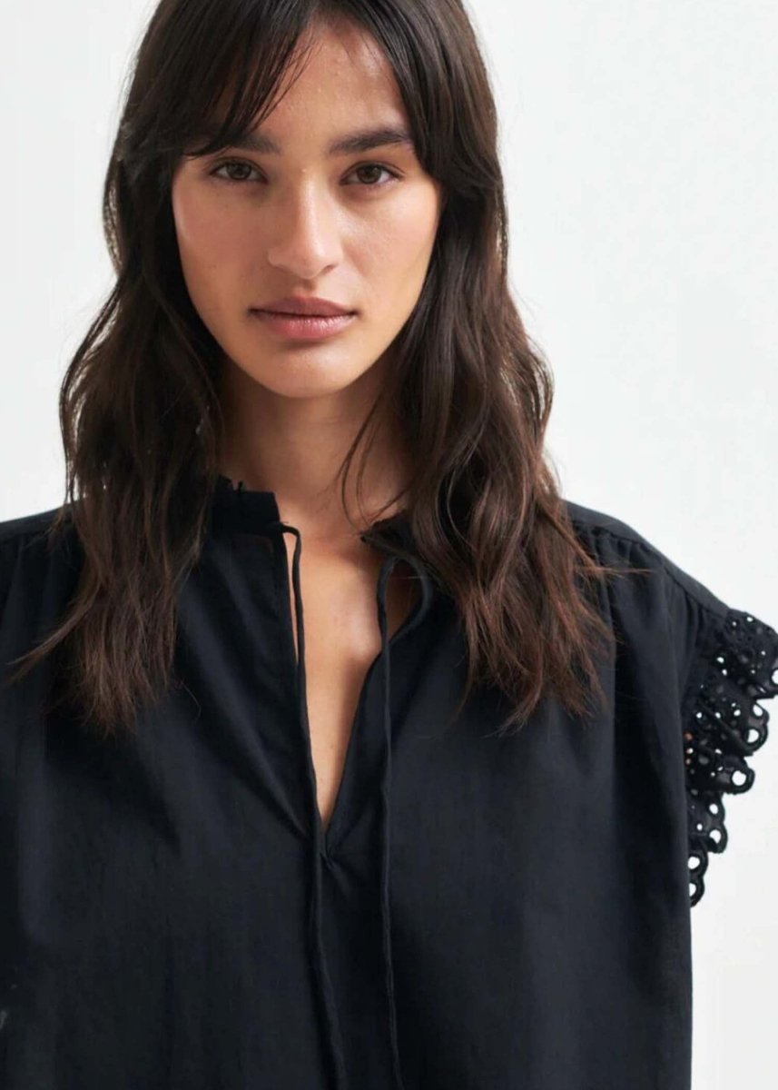 Limona Top in Black from SECOND FEMALE at Edito boutique