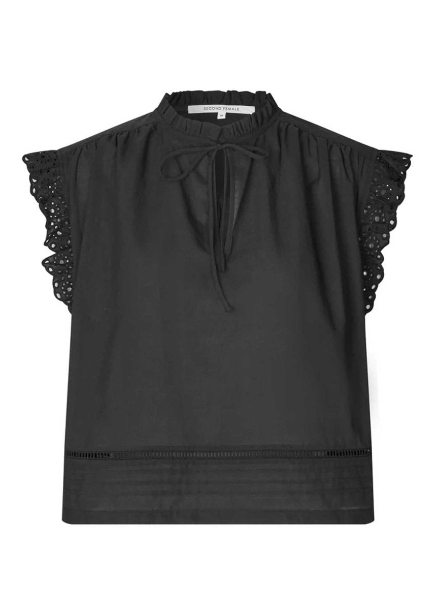 Limona Top in Black from SECOND FEMALE at Edito boutique