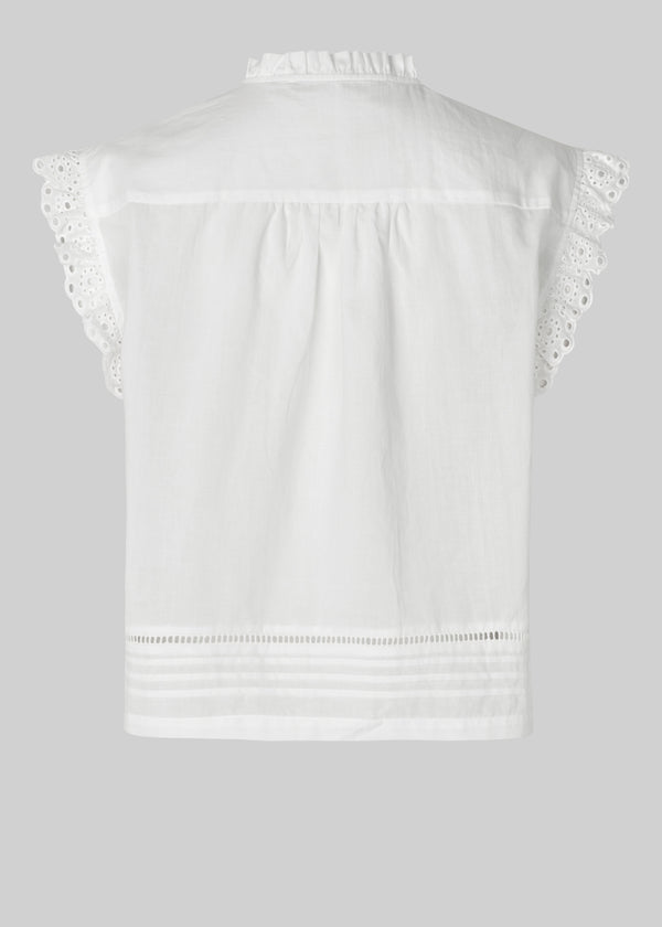 Limona Top in White from SECOND FEMALE at Edito boutique