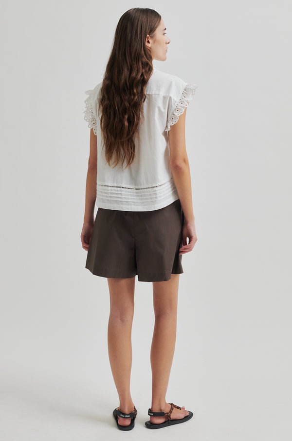 Limona Top in White from SECOND FEMALE at Edito boutique