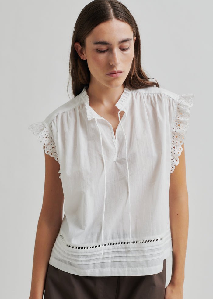 Limona Top in White from SECOND FEMALE at Edito boutique