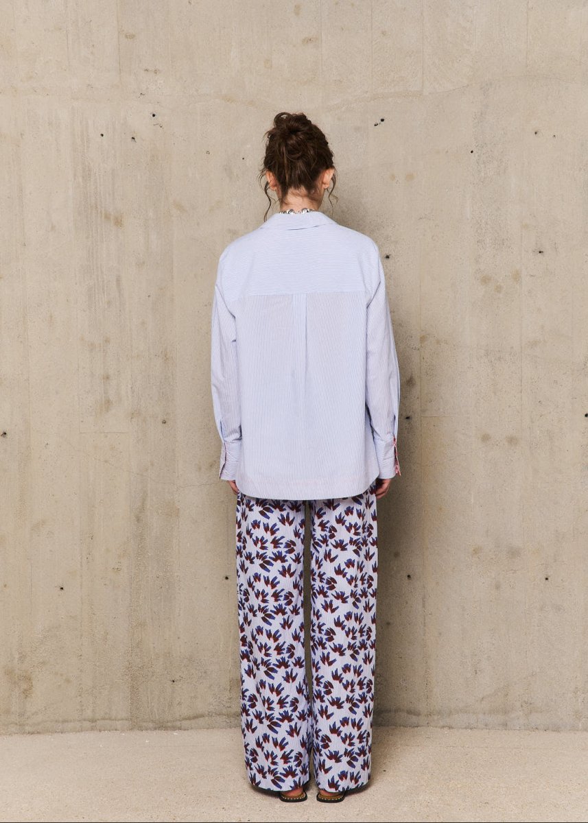 Louxor Printed Shirt in Blue from STELLA FOREST at Edito boutique