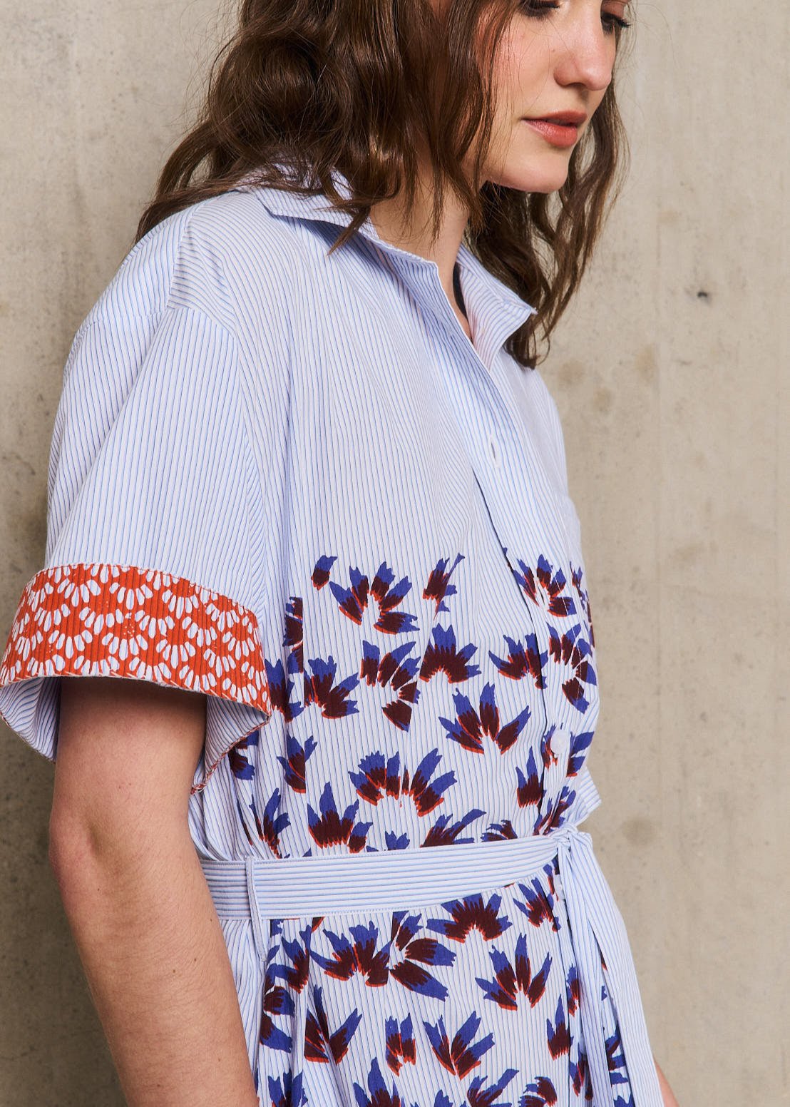 Louxor Shirt Dress in Blue from Stella Forest