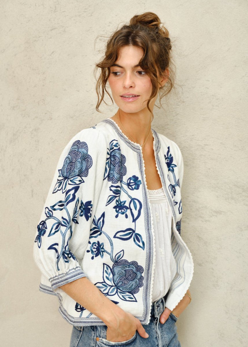 Lucia Jacket in Blue from M.A.B.E at Edito boutique