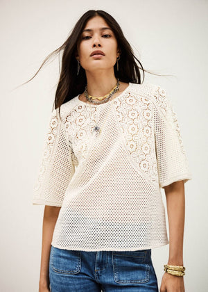 Marlow Top in Ecru from BA&SH at Edito boutique