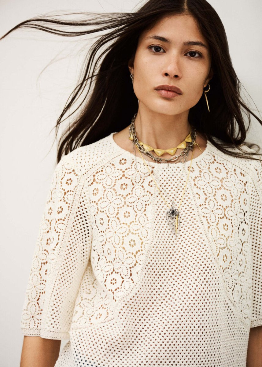 Marlow Top in Ecru from BA&SH at Edito boutique