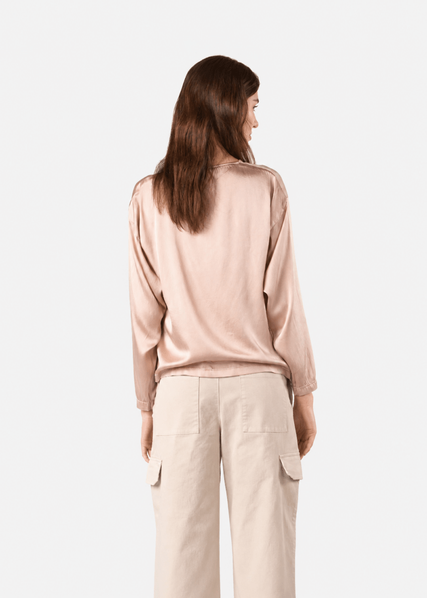 Mavilsb Silk Blouse in Rose from CROSSLEY at Edito Boutique