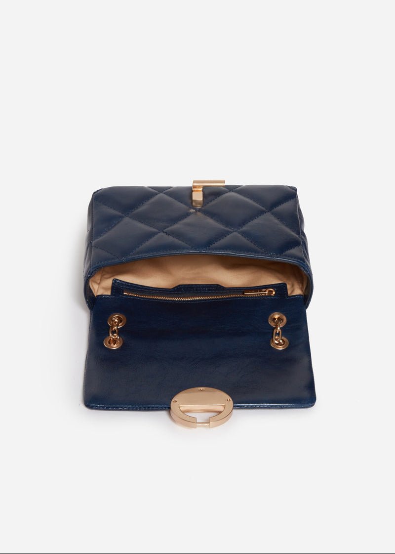 Medium Leather Moon Bag in Outremer from VANESSA BRUNO at Edito boutique