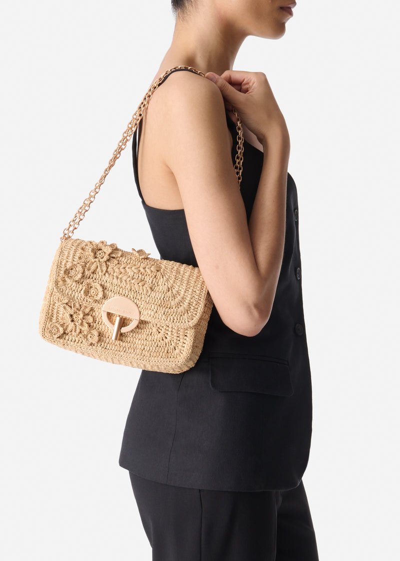 Medium Moon Bag in Raffia from VANESSA BRUNO at Edito boutique