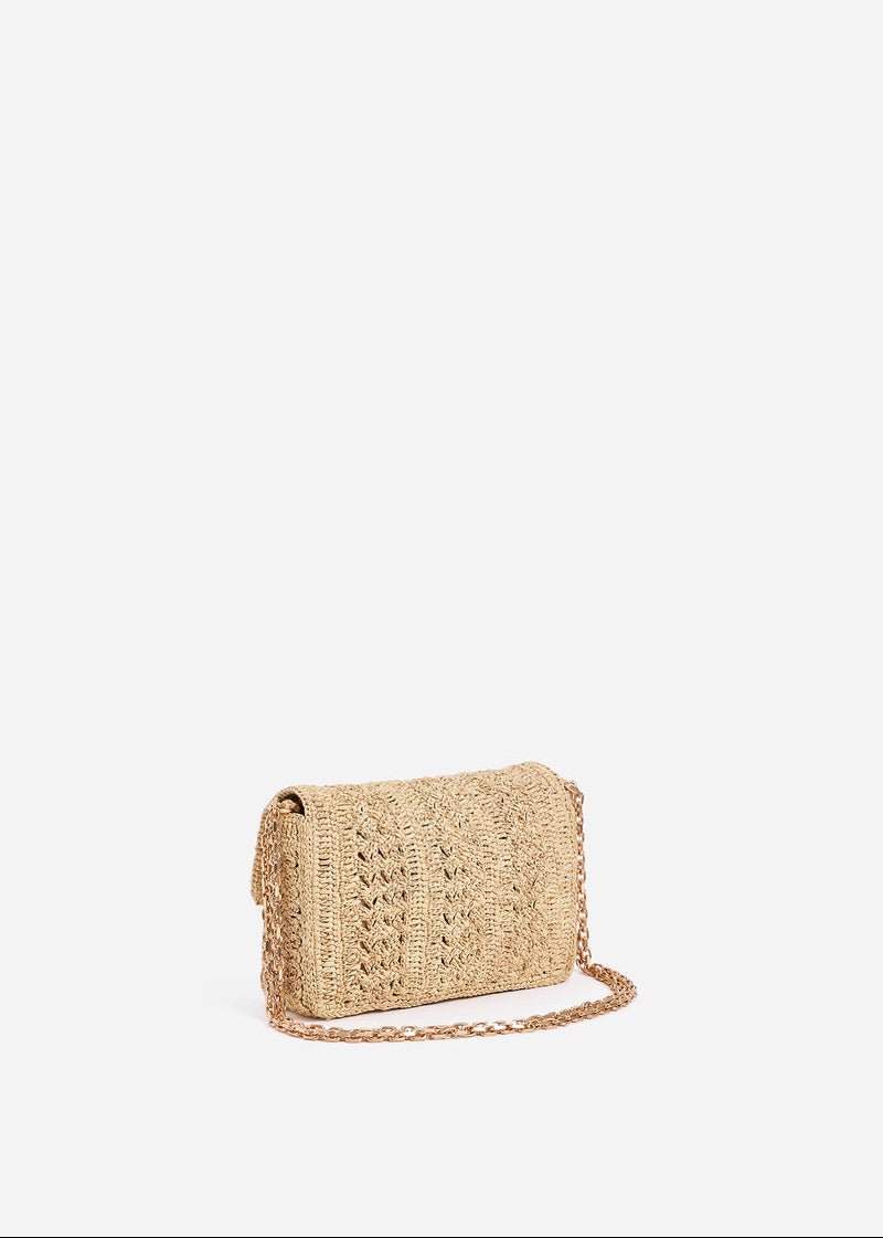 Medium Raffia Lurex Moon Bag from VANESSA BRUNO at Edito Boutique