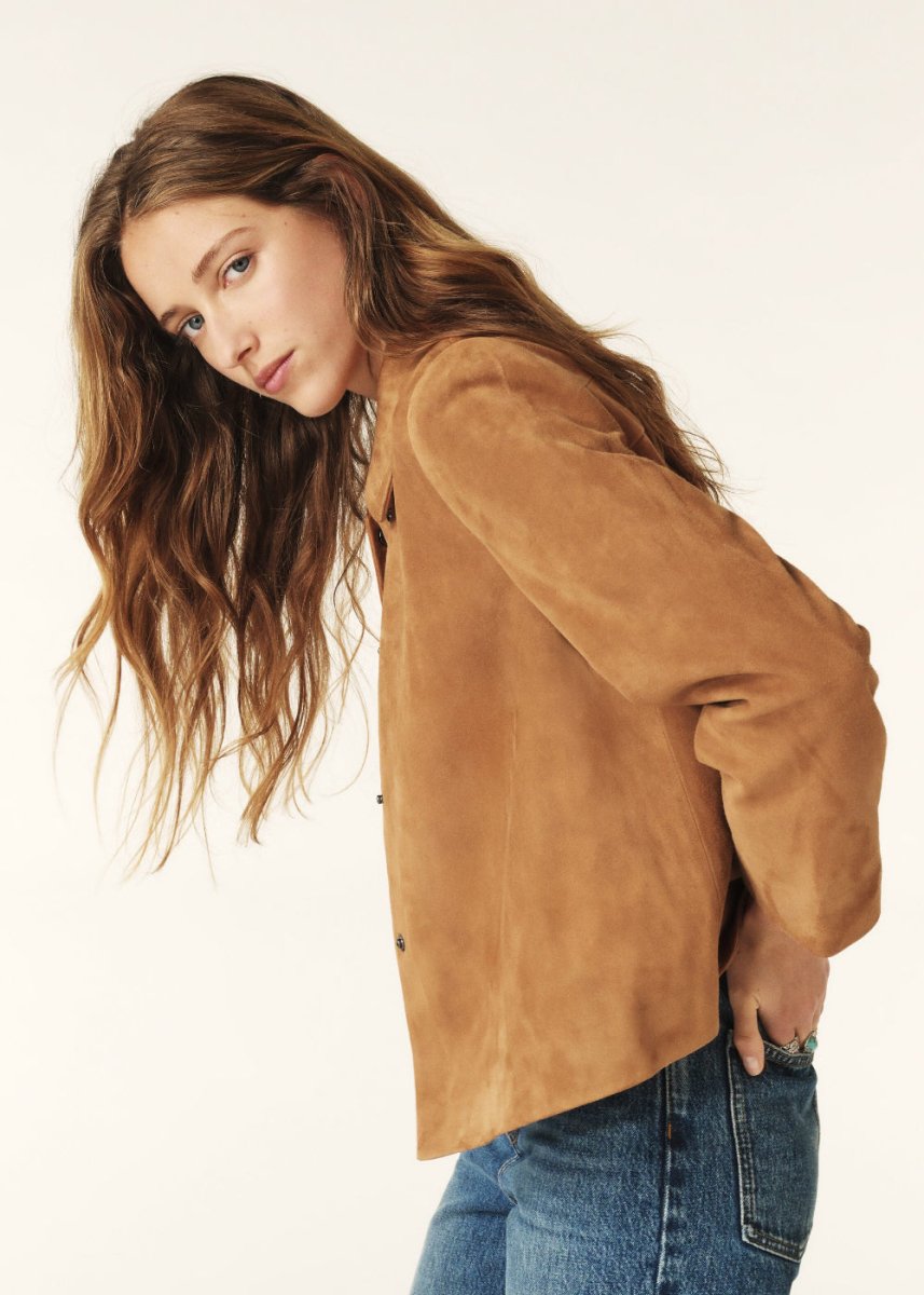 Milas Jacket in Brown from BA&SH at Edito boutique