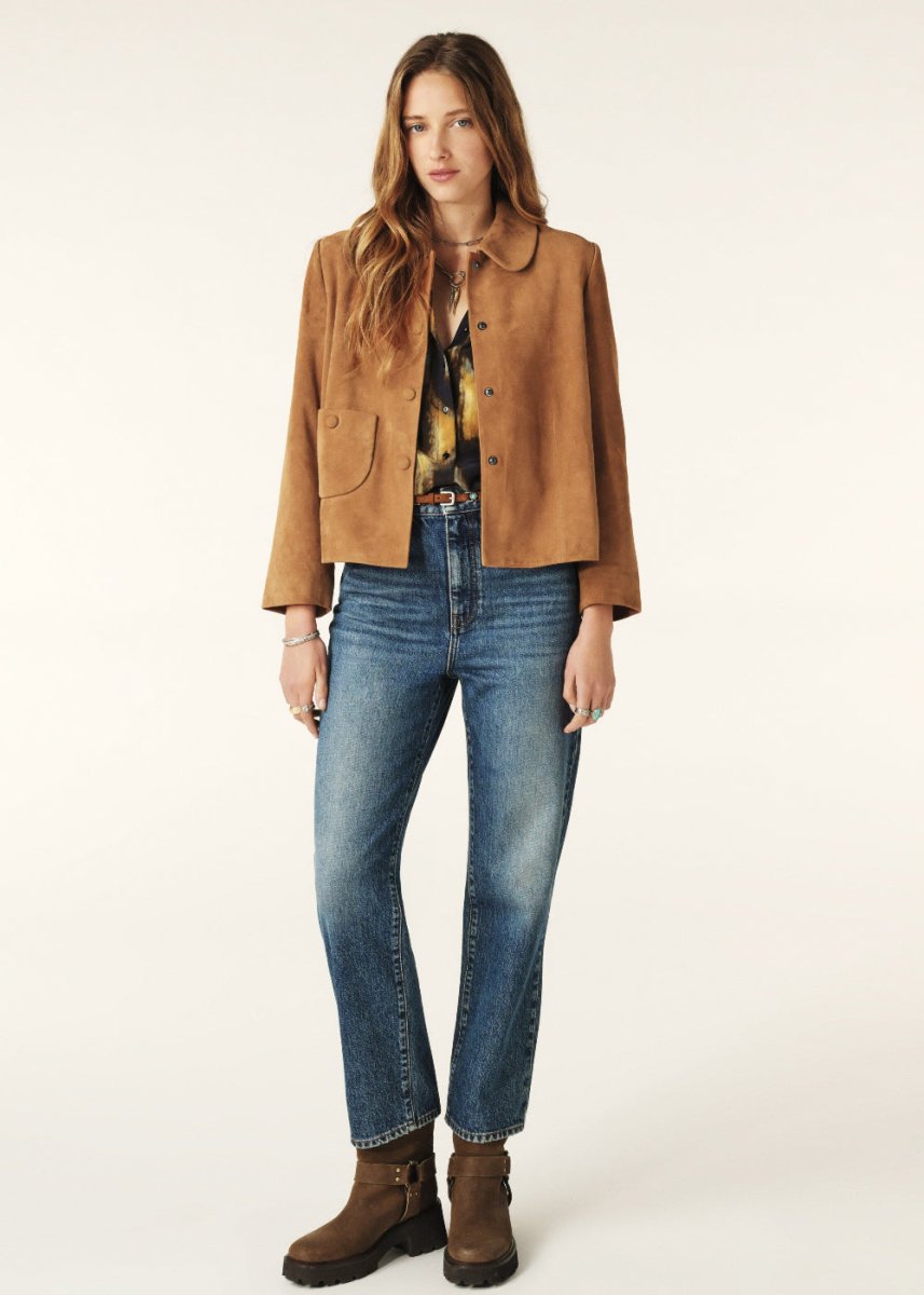 Milas Jacket in Brown from BA&SH at Edito boutique