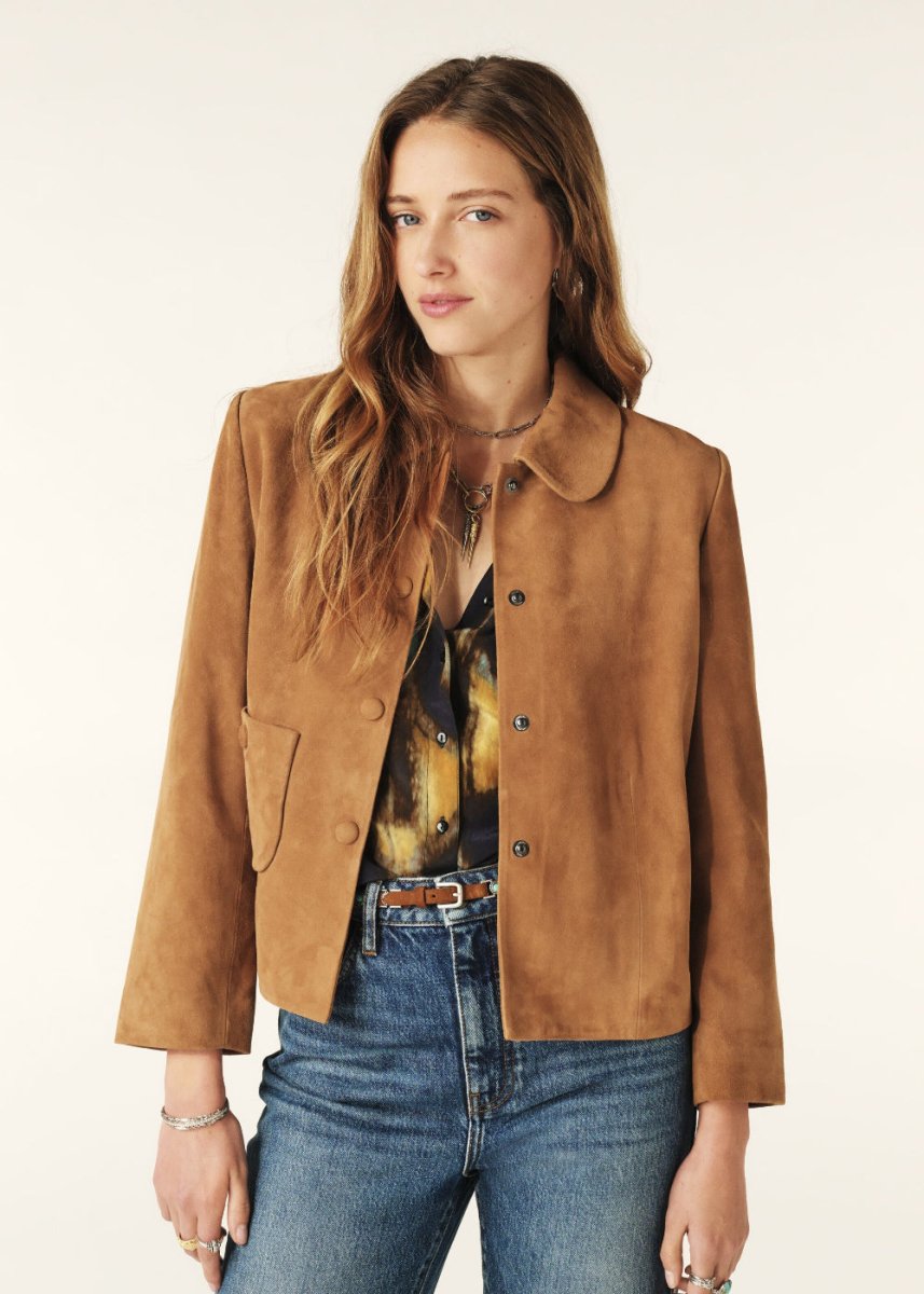 Milas Jacket in Brown from BA&SH at Edito boutique
