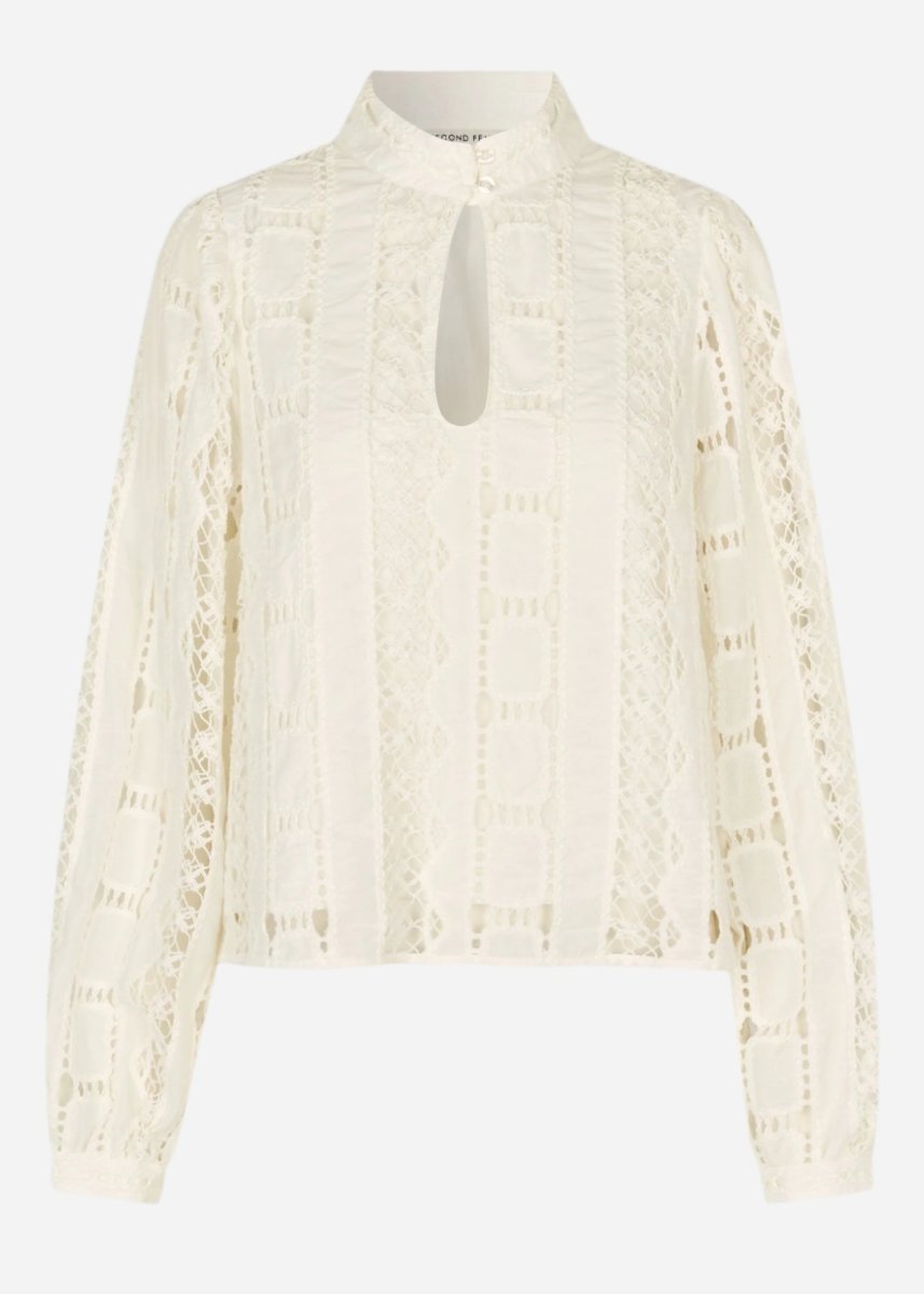 Milina Blouse in Coconut Milk from SECOND FEMALE at Edito boutique
