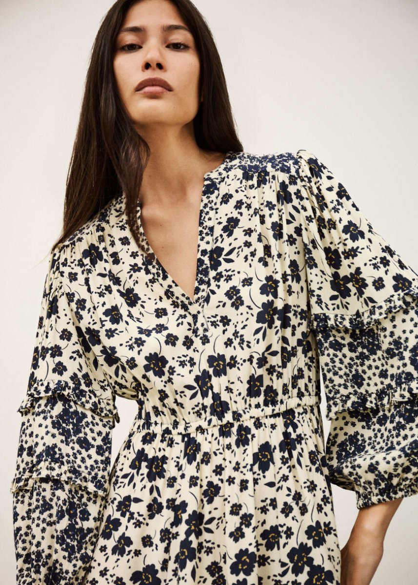 Minary Midi Dress in Ecru from BA&SH at Edito boutique
