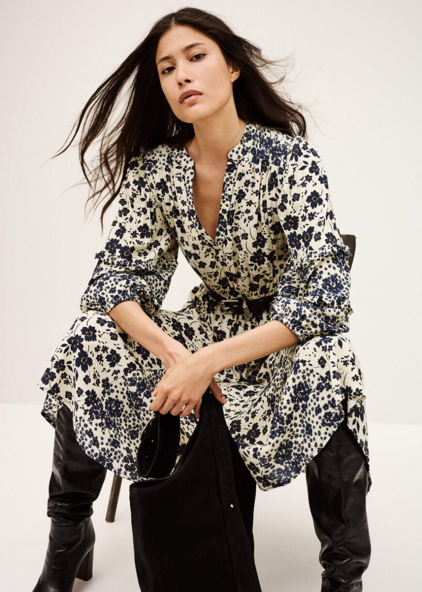 Minary Midi Dress in Ecru from BA&SH at Edito boutique