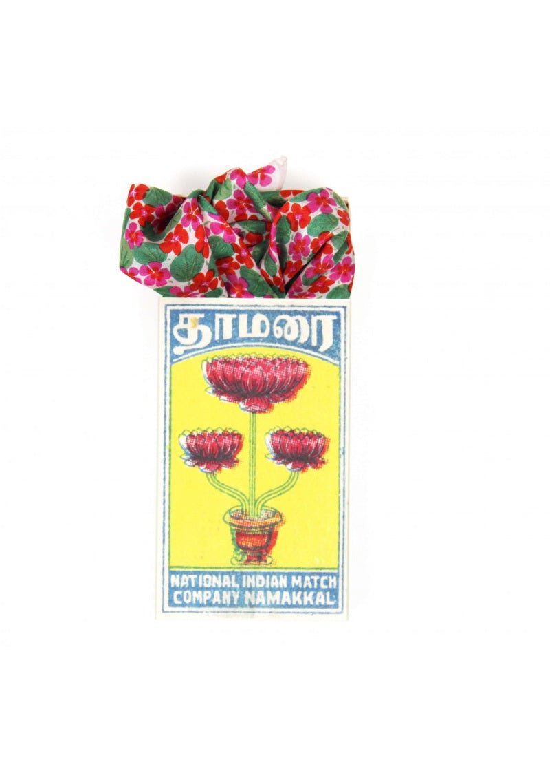 Mini Capucine Silk Scarf in Fuchsia from LES BELLES VAGABONDES at Edito Boutique