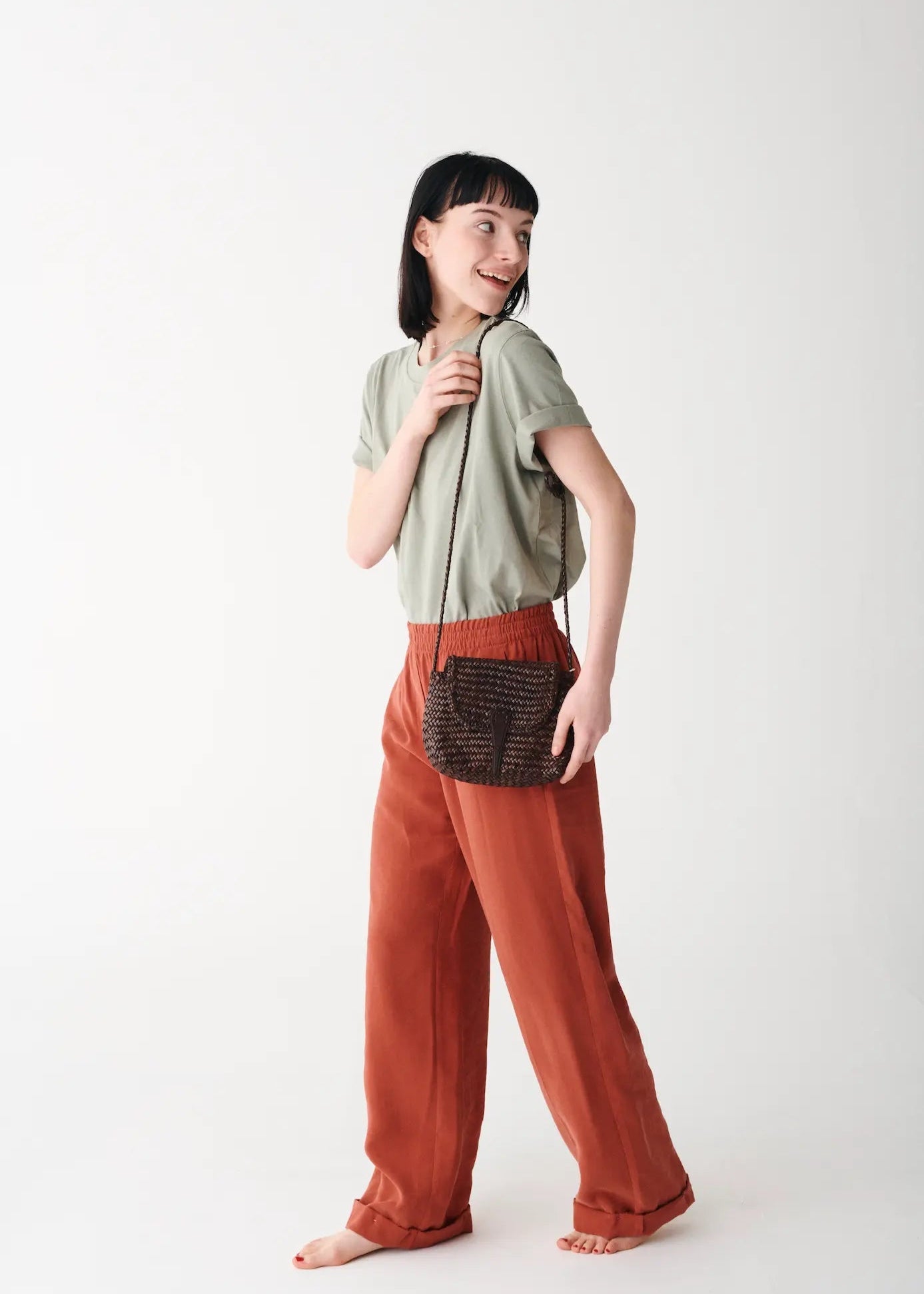 Mini City Bag in Dark Brown from Dragon Diffusion