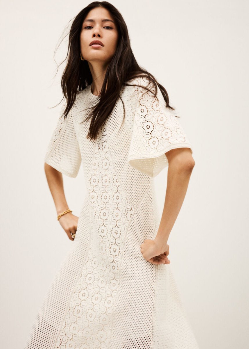 Moody Midi Dress in Ecru from BA&SH at Edito boutique